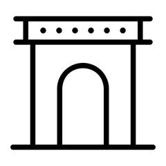 monument line icon