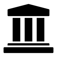 bank glyph icon