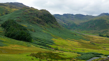Fototapeta premium Amazing landscape of the Lake District National Park - aerial view - drone photography