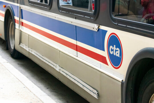 CTA-The Chicago Transit Authority is the operator of mass transit in Chicago (IL) USA, and some of its surrounding suburbs, including the trains 'L' and CTA bus service. Taken at Chicago, on 090322.
