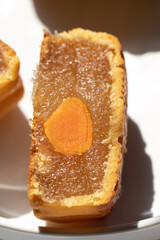 sweet mooncake with salty egg yolk for mid autumn festival