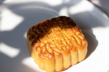 close up of mooncake