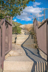 Mount Lemmon, Tucson, Arizona- Concrete stairs on a rock at a rest stop