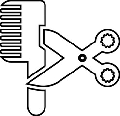Scissor and salon icon
