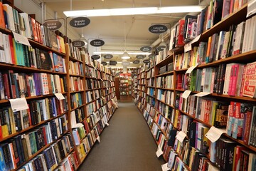 Bookstore near Harvard Square - obrazy, fototapety, plakaty