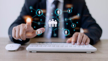 Human Resources HR management Recruitment Employment Headhunting Concept.