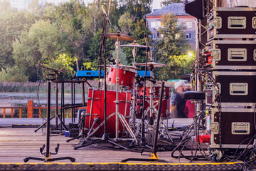 Stage before the open air concert.