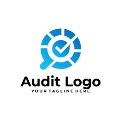 audit logo vector design template