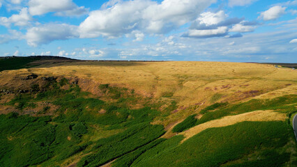 Fototapeta na wymiar The beauty of Peak District National Park in England - drone photography