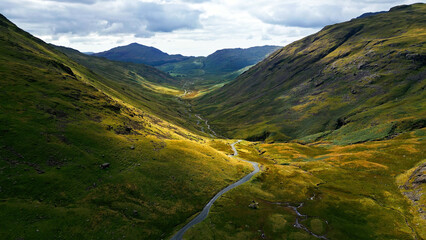 Lake District National Park - aerial view - drone photography © 4kclips