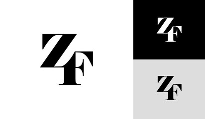 ZF letter monogram logo