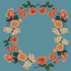 Seamless background with roses  collection of illustration  high detail realistic white and pink rose flowers for textile design and wallpaper.