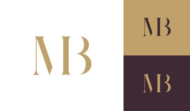 Luxury MB monogram logo