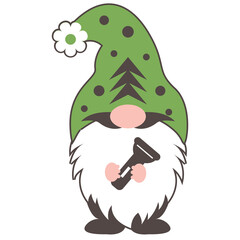 Camping gnome style illustration