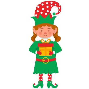 Colored icon baby elf gnome Christmas png