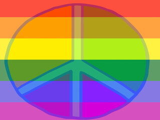 abstract background with rainbow