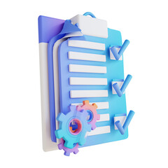 3D illustration approval documents setting