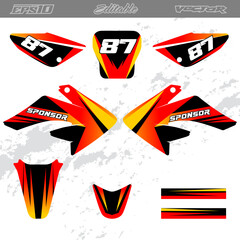 Motorsport racing decals templates