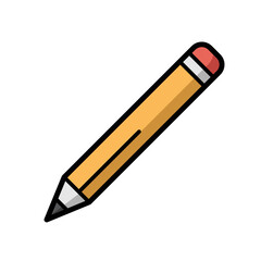 pencil icon vector design template in white background
