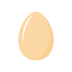 Chicken egg icon. Symbol of birth, life and resurrection. Easter attribute. Isolated raster illustration on a white background.