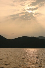 山陰海岸国立公園　久美浜湾の綺麗な夕景