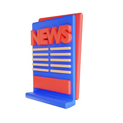 3D illustration news and event for digital marketing