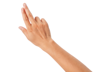 a hand touch something to slide with two fingers.