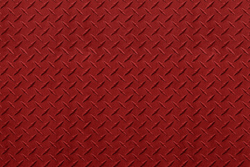 Abstract Red Metal Diamond Plate Background
