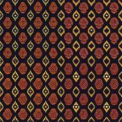 many forms fashion fabric design. Diagonal ikat stripes. Zigzag pattern seamless. Geometric chevron abstract illustration.
Tribal ethnic vector texture.