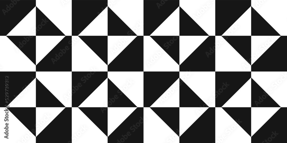 Poster Checkered pattern of squares and rhombuses. Simple vector checkerboard pattern. Print and design, interior decoration.
