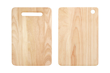 wooden cutting board for prepare material for cooking two style isolated on white background with clipping path include for design usage purpose.