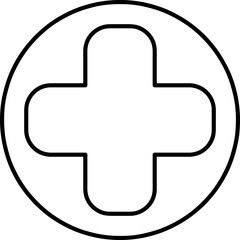 Plus vector icon illustration on white background..eps