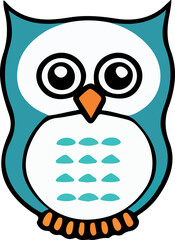 Hermoso búho en fondo blanco (vector ) 