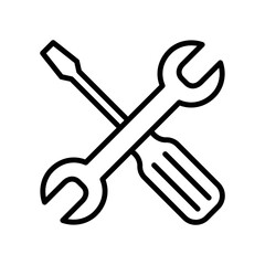 screw driver icon vector design template in white background