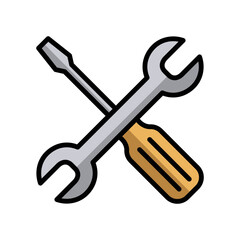 screw driver icon vector design template in white background