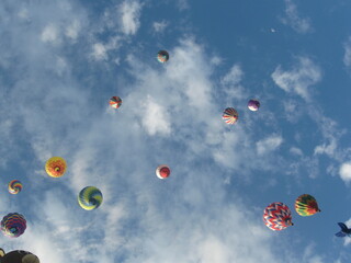 balloons in the sky