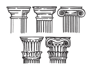 sketch of greek column