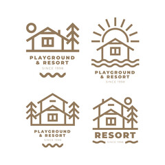 Playground and Resort Logo Template