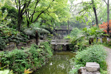 Fototapeta na wymiar Dongpo Park in Changzhou, Jiangsu, China, was built in memory of Song Dynasty writer Su Dongpo.