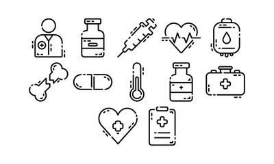 Fototapeta premium Medical Icon Set