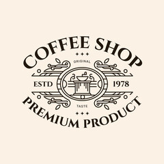 Premium coffee shop logo template