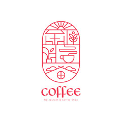 Vintage Logo Template for Coffee Shops and Cafes
