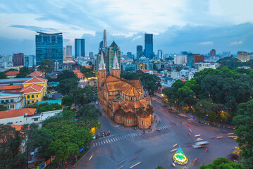Notre Dame Cathedral Basilica of Saigon in ho chi minh city, vietnam