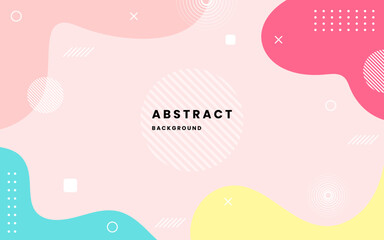 Abstract colorful modern elegant design background. Modern colorful pastel gradient abstract geometric shape. Memphis style background. Illustration vector 10 eps.