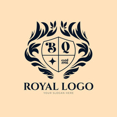 vintage royal emblem logo template