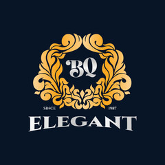 Elegant Hotel Logo Template with Floral Illustration
