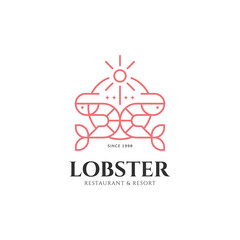 Lobster Restaurant & Resort Logo Template