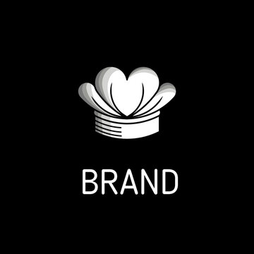 Chef's hat logo on a black background 