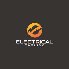 modern Electrical logo icon vector isolated