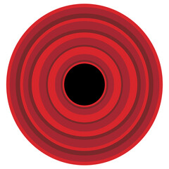 Red target, concentric cirlcles.  Red color ring. Isolated on white background 